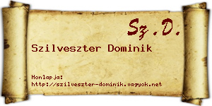 Szilveszter Dominik névjegykártya